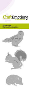 Owl Hedgehog Squirrel Stencil Die Universal Embossing Cutting Machine Sizzix Card Making - Hobby & Crafts