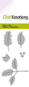 Holly Leaves Stencil Die Universal Embossing Cutting Machine Sizzix Card Making - Hobby & Crafts