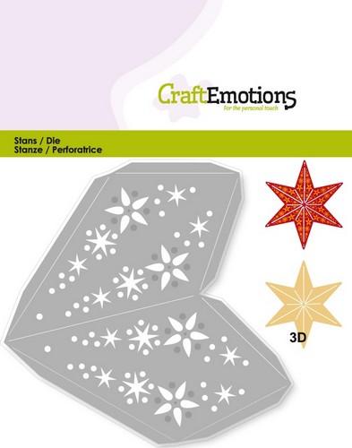 3D Christmas Decoration Star Stencil Die Universal Embossing Cutting Machine Sizzix Card Making - Hobby & Crafts