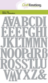 Uppercase Alphabet Stencil Die Universal Embossing Cutting Machine Sizzix Card Making - Hobby & Crafts