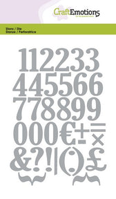 Numbers Stencil Die Universal Embossing Cutting Machine Sizzix Card Making - Hobby & Crafts