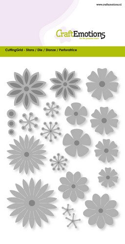 Flower Mix Large Stencil Die Universal Embossing Cutting Machine Sizzix Card Making - Hobby & Crafts