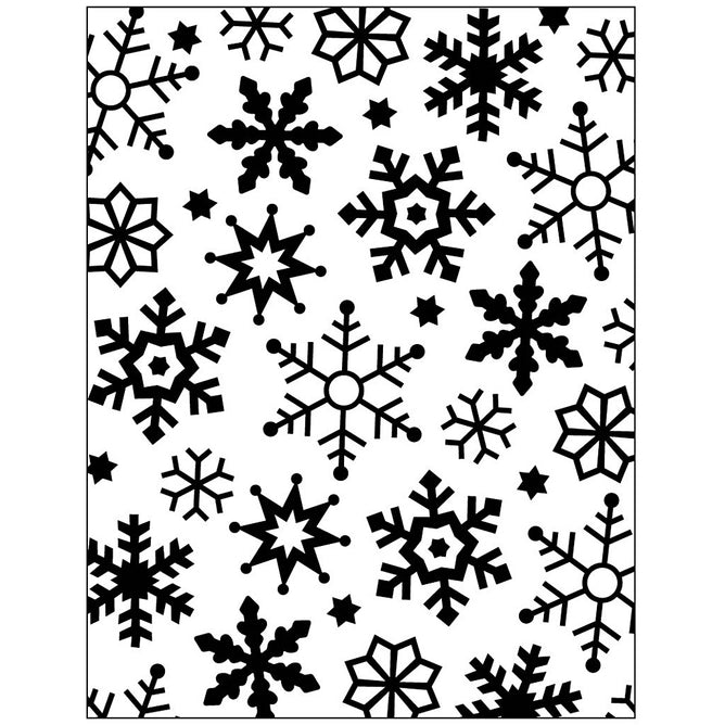 Embossing Folder Suitable For All Machines 5.5" x 4.5" - Snowflakes