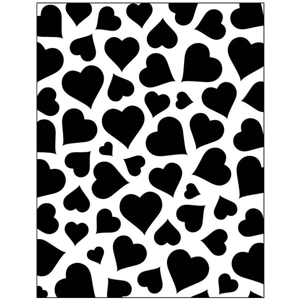 Embossing 2D Heart Motifs Folder Punching Machine Silicone Plate Cards Crafts - Hobby & Crafts