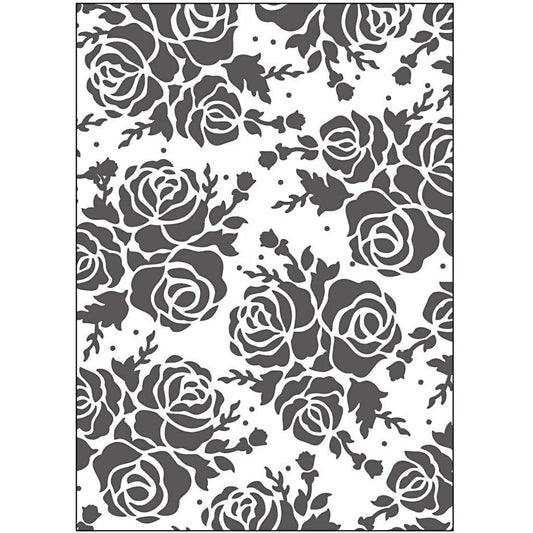 Embossing 2D Rose Motifs Folder Punching Machine Silicone Plate Crafts Felt Card - Hobby & Crafts