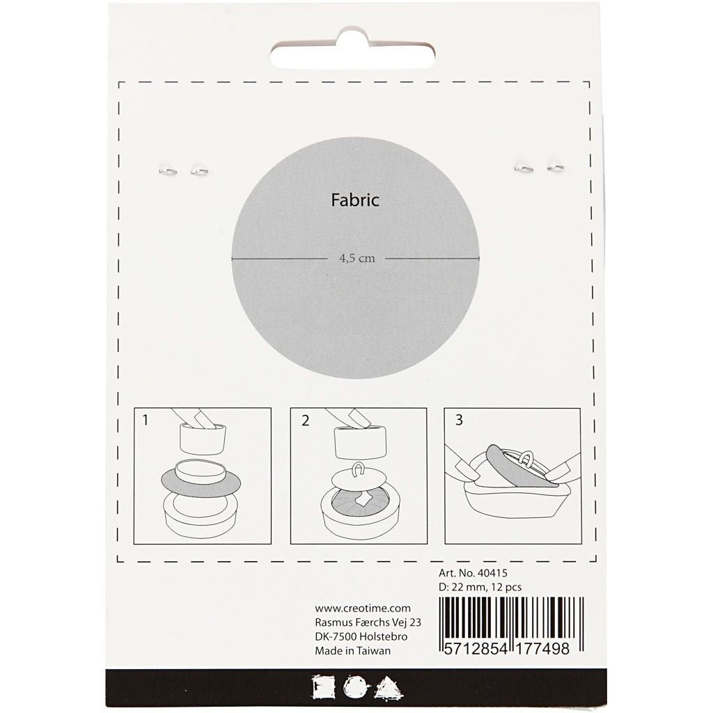 12 x Stianless Steel Round DIY Covered Buttons WIth Tool Set Sewing Crafts 22 mm - Home - Crafts