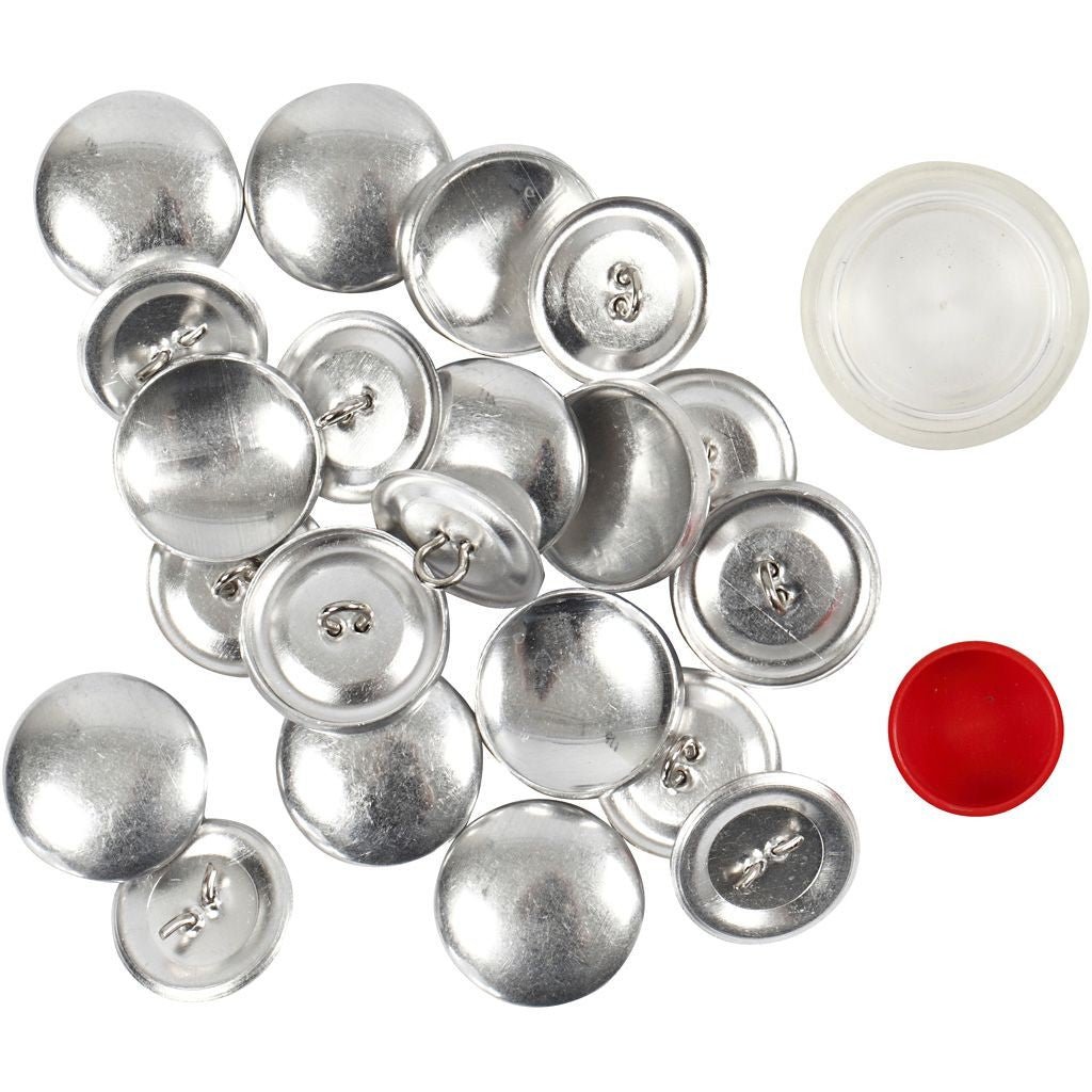 12 x Stianless Steel Round DIY Covered Buttons WIth Tool Set Sewing Crafts 22 mm - Home - Crafts