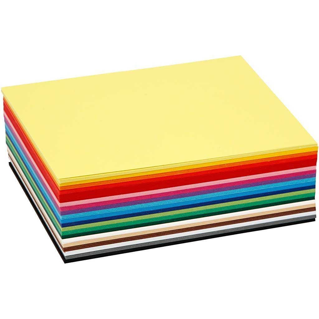 120 x A6 Card Stock Assorted 5 Colours Making Scrapbooking Craft Premium 180g - Home - Crafts