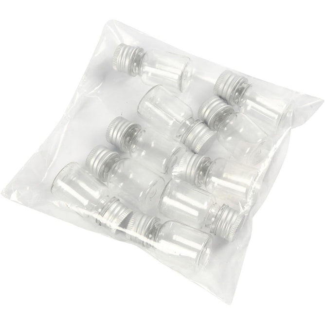 Plastic Jar with Screw-on Lid, H: 48mm, D: 23.5mm, 10 pcs, 13ml