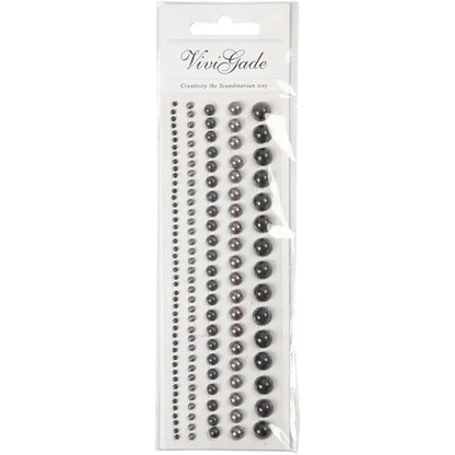 140 x Assorted Colour Self Adhesive Half Pearls With Mother Of Pearl Art Crafts