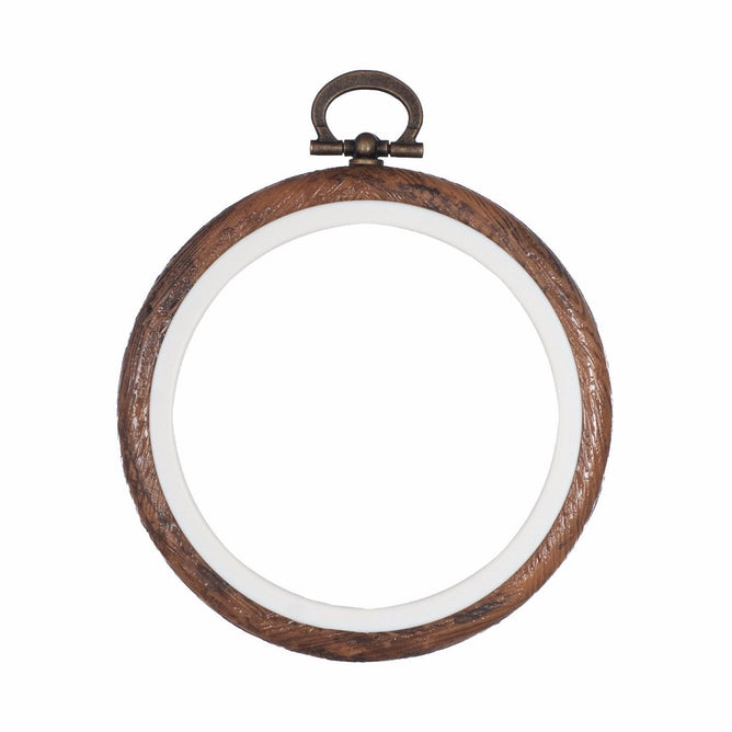 Embroidery Flexi Hoop CrossStitch Sewing Round Plastic Frame - 4 inch - Hobby & Crafts