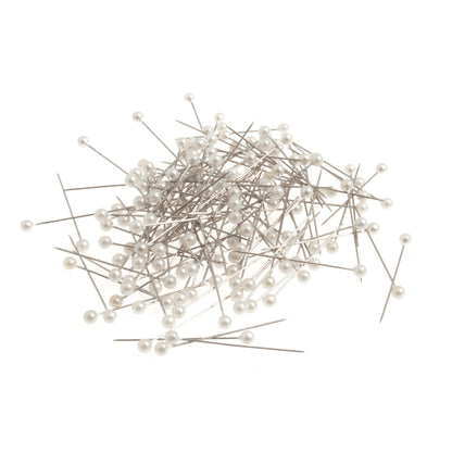144 x Pins With Pearl Head Floral Bouquets Decor Macramé Crafts - Select Size - Home - Crafts
