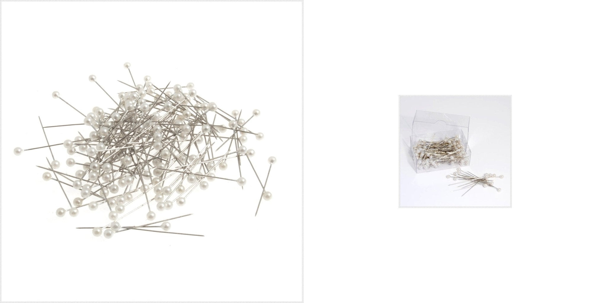 144 x Pins With Pearl Head Floral Bouquets Decor Macramé Crafts - Select Size - Home - Crafts