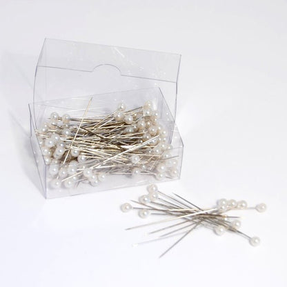 144 x Pins With Pearl Head Floral Bouquets Decor Macramé Crafts - Select Size - Home - Crafts
