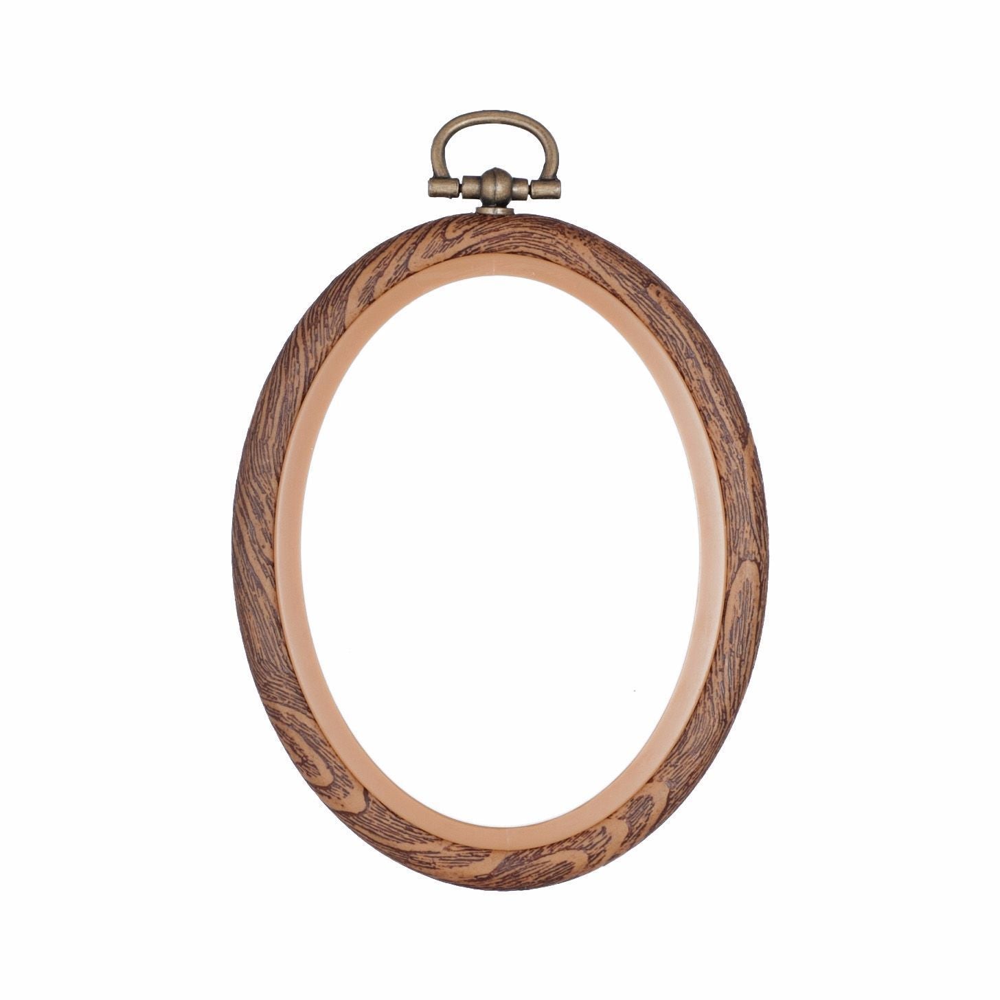 Embroidery Flexi Hoop CrossStitch Sewing Oval Plastic Frame - 2 x 3 inch - Hobby & Crafts