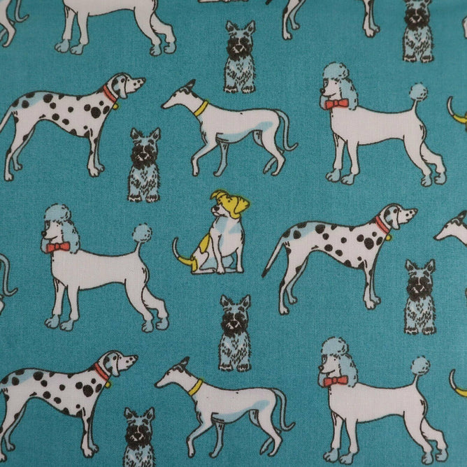 Dogs Denim Polycotton Children Fabric