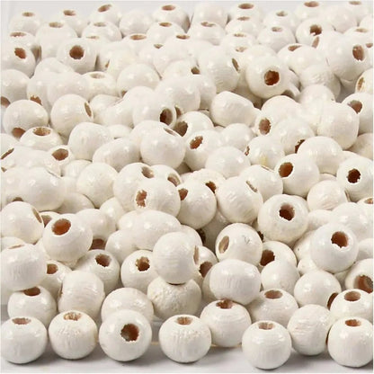 150 x Wooden Beads Assorted Colours Round Jewellery Making Supplies Crafts 5mm