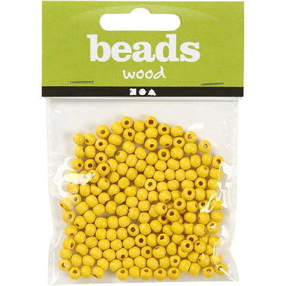 150 x Wooden Beads Assorted Colours Round Jewellery Making Supplies Crafts 5mm