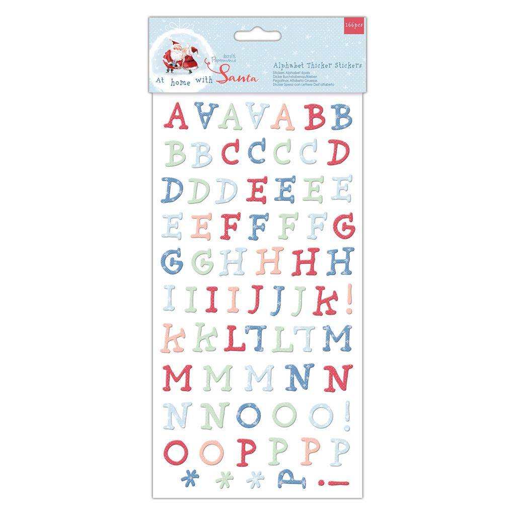 166 x Papermania Winter Woodland Alphabet Letters Thicker Adhesive Sticker Crafts - Home - Crafts