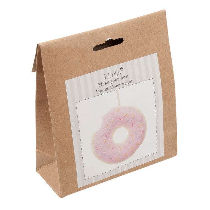 1 x Trimits Doughnut Pre Punched Felt Kits For Beginners 25 mm - Hobby & Crafts