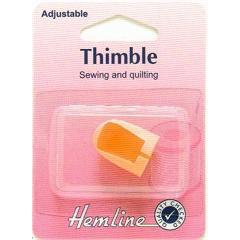Hemline Sewing and Quilting Thimble Adjustable - Hobby & Crafts