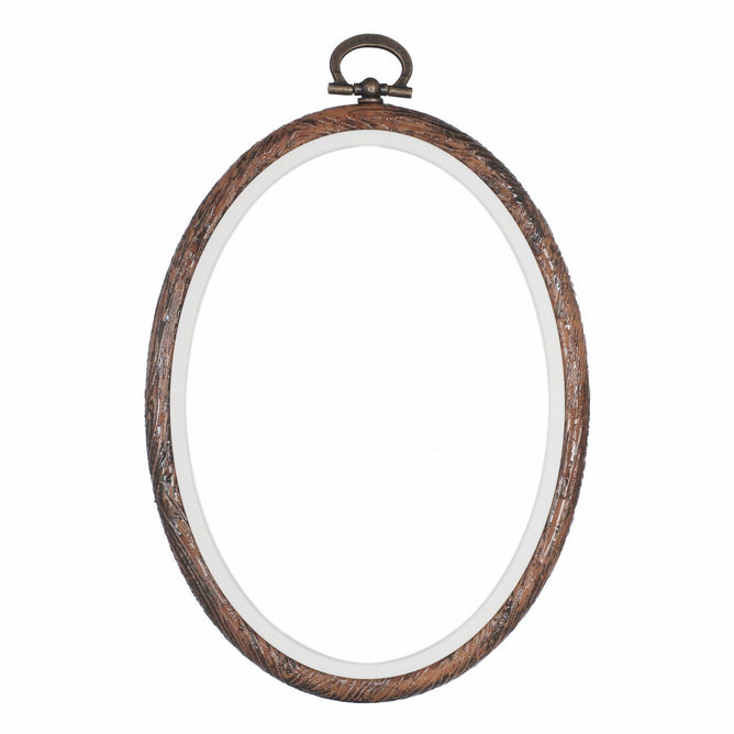 Embroidery Flexi Hoop CrossStitch Sewing Oval Plastic Frame - 4 x 5 inch - Hobby & Crafts