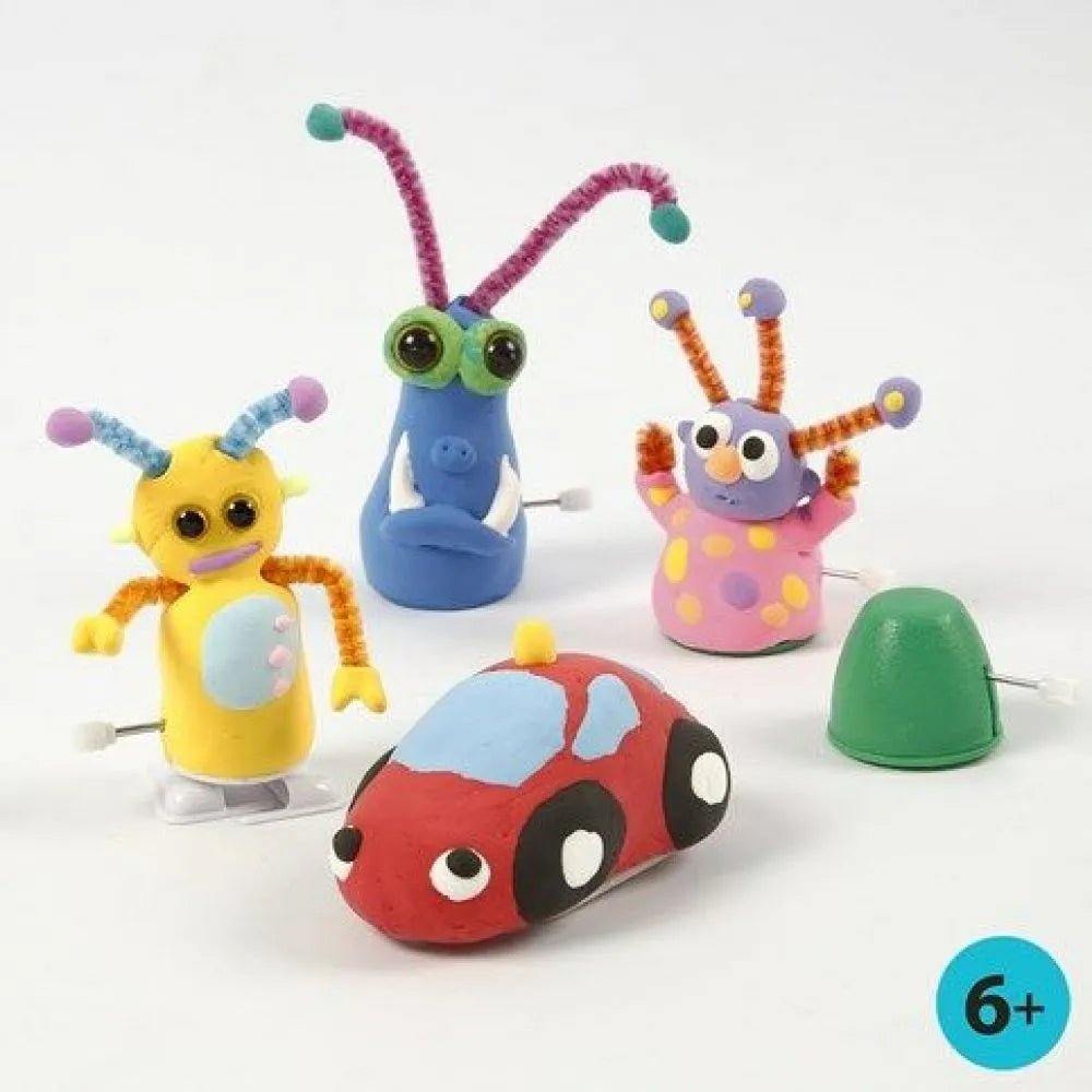 Set of 2 Egg Shaped Jumping Figures for Foam Clay Crafts 7 cm - Home-Crafts
