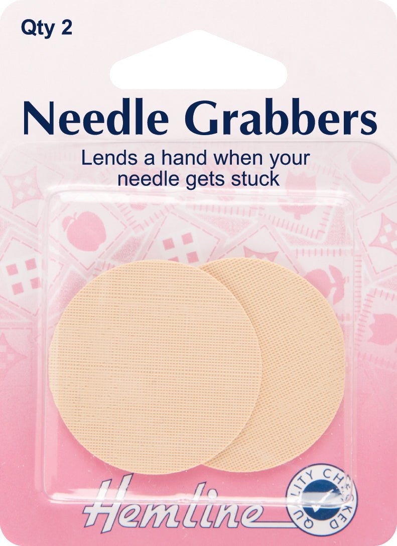 2 x Hemline Rubber Discs Fabric Needle Grabbers Hand Sewing Haberdashery - Home - Crafts