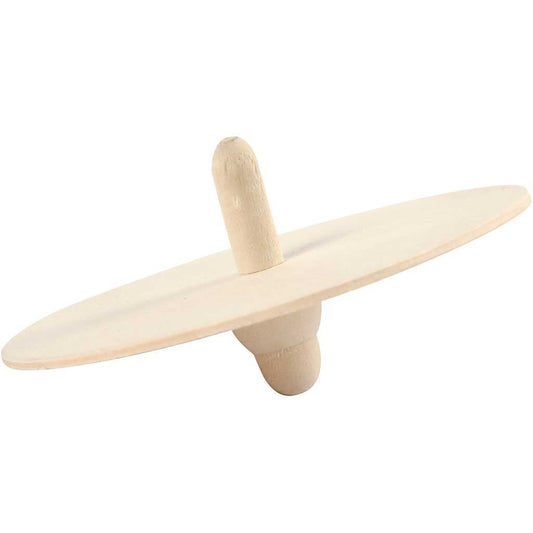 2 x Light Wood Spinning Tops Children Toys Decoration Crafts H: 4 cm - Home - Crafts