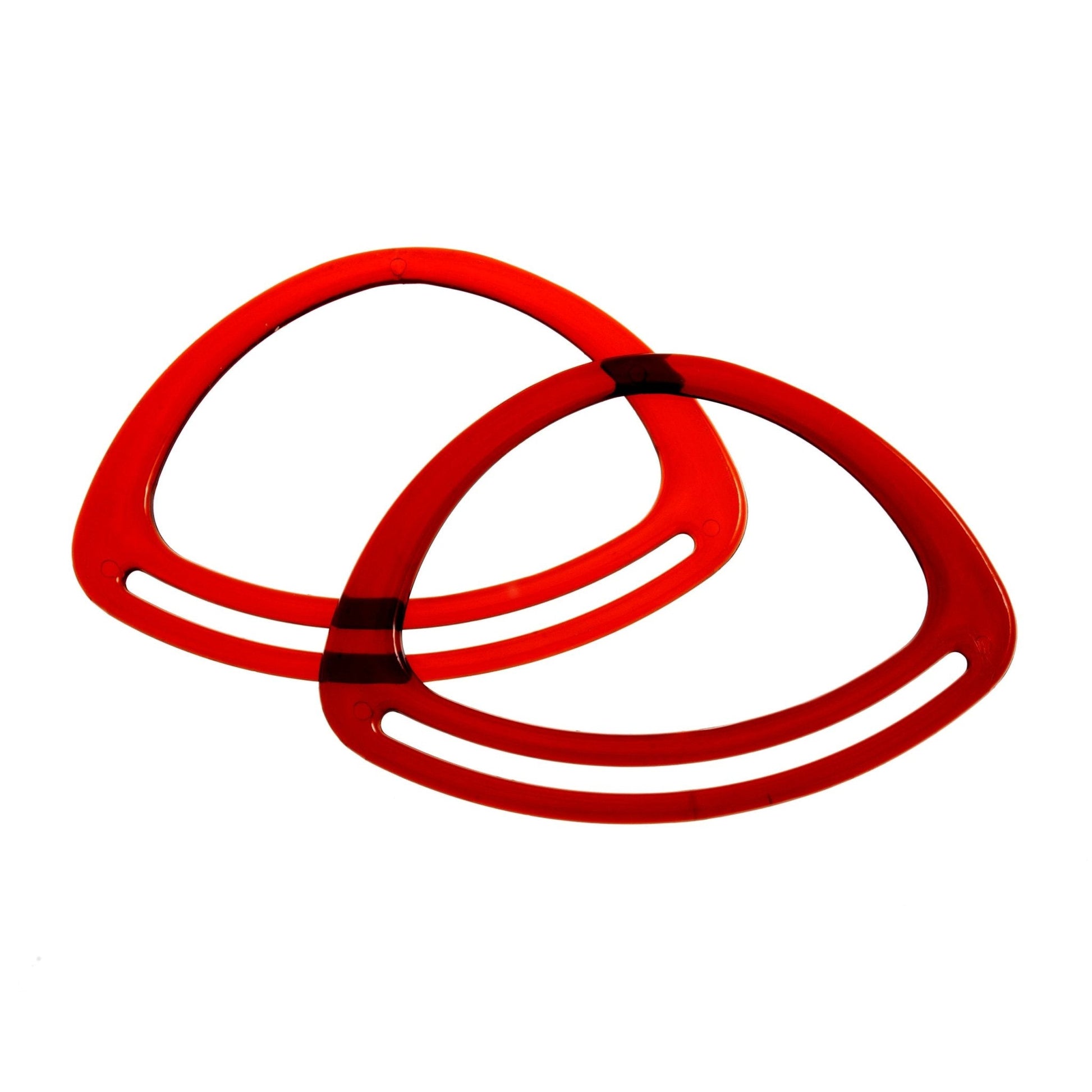 2 x Oval Shaped Plastic Handles Macramé Bag Making Crafts 7in. - Select Colours - Home - Crafts