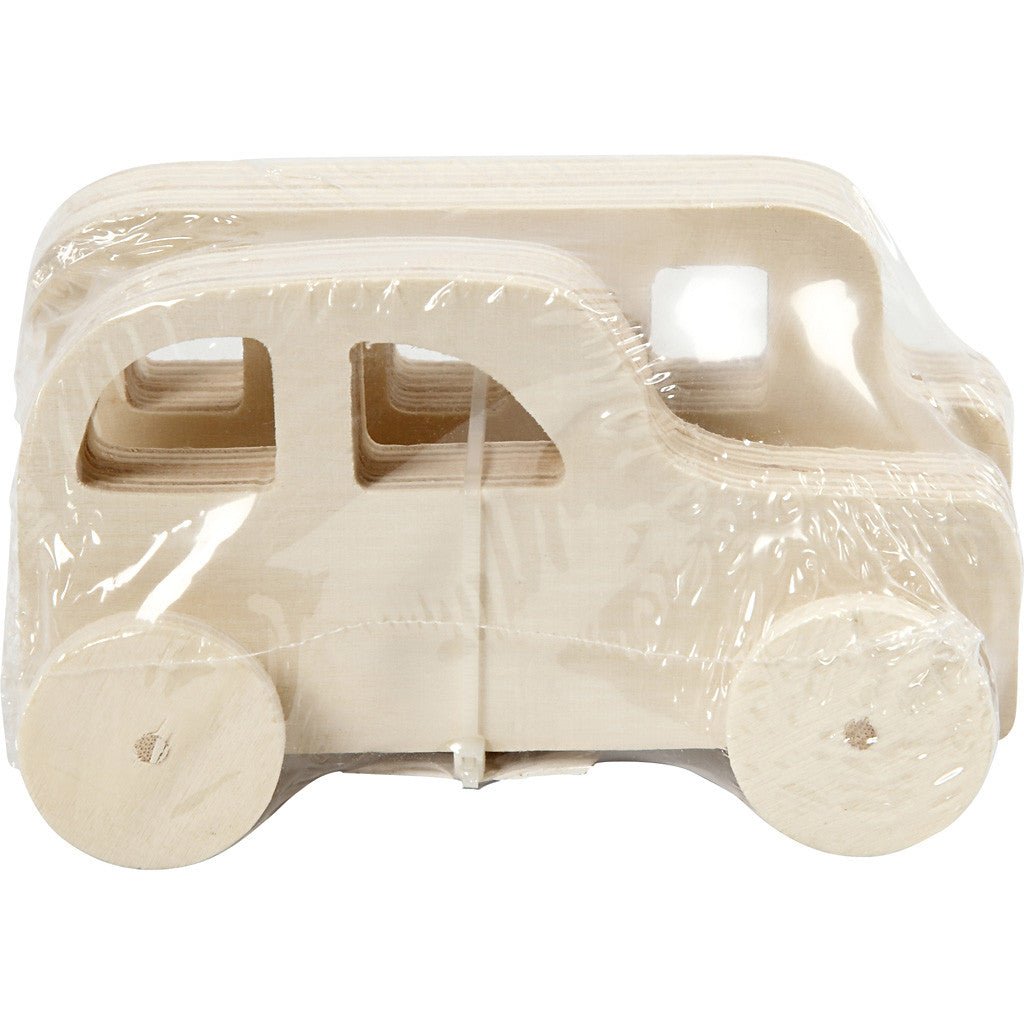 2 x Plywood Cars Vehicles Decoration Crafts 12x3.5x6 cm - Home - Crafts
