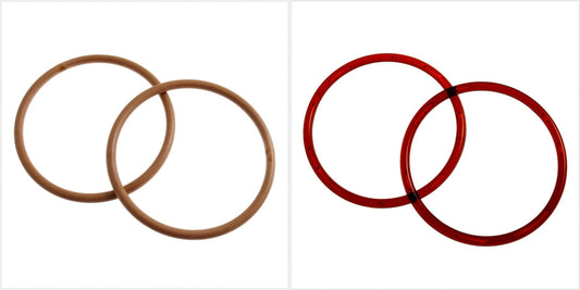 2 x Round Plastic Handles Macramé Bag Making Crafts D: 4.5in. - Select Colours - Home - Crafts