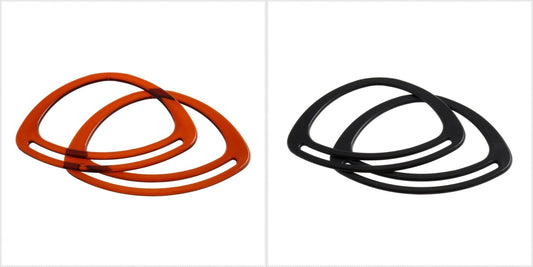2 x Trimits Oval Plastic Handles Macramé Bag Making Crafts 11cm - Select Colour - Home - Crafts