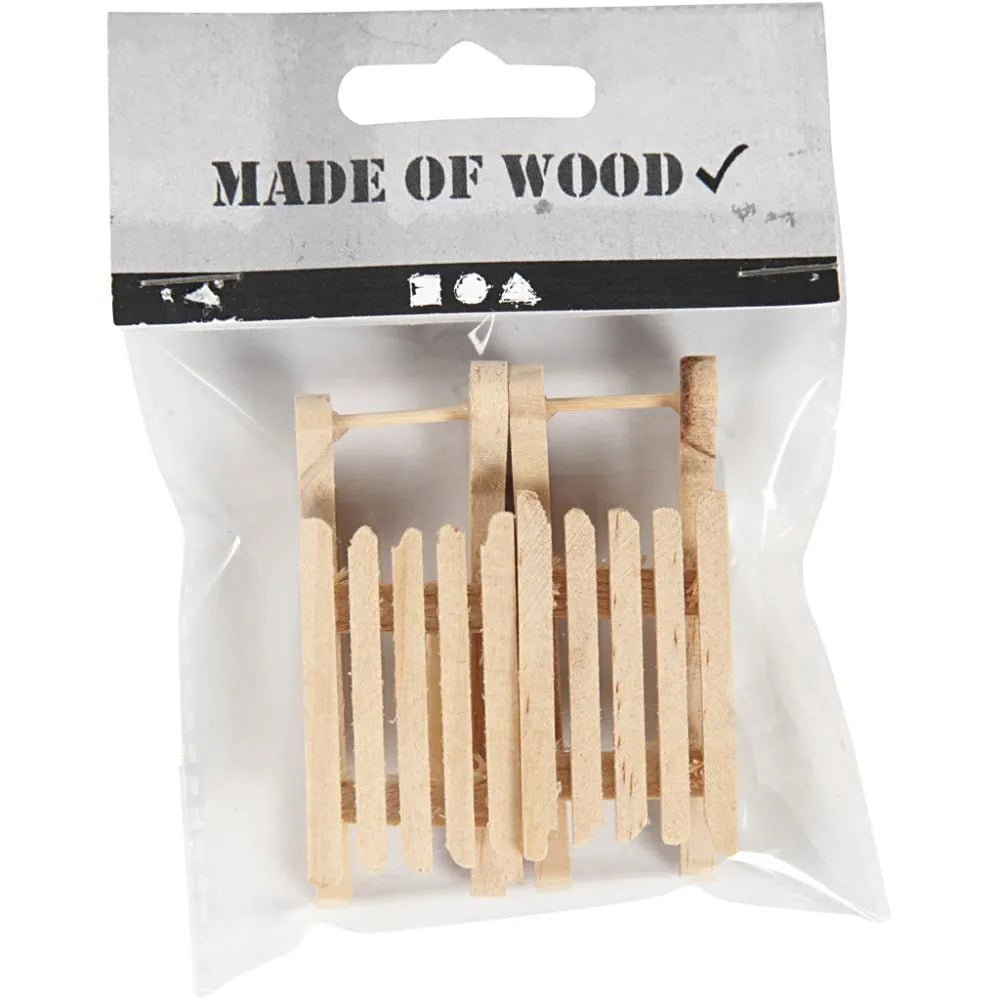 2 x Wooden Pine Sledges Christmas Snow Hanging Paint Decoration Craft 6.5 cm