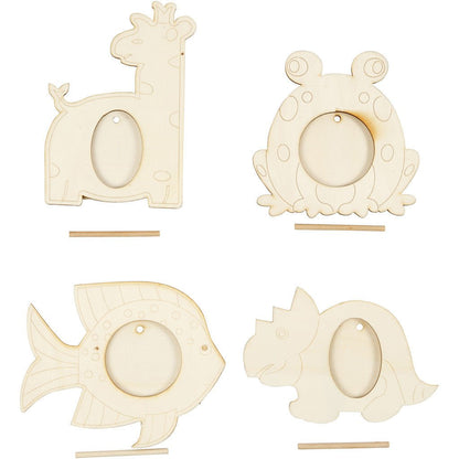 20 x Assorted Design Plywood Animal Motif Frames Home Furnishings Decoration Crafts 10x15 cm - Home - Crafts