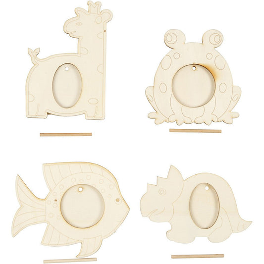 20 x Assorted Design Plywood Animal Motif Frames Home Furnishings Decoration Crafts 10x15 cm - Home - Crafts