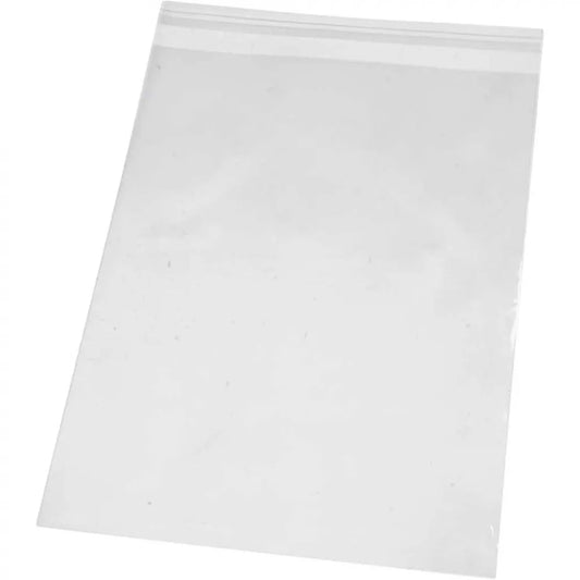 200 Cellophane Bags Self Adhesive Flap W:18cm H:25.3 cm 25micron Card Making