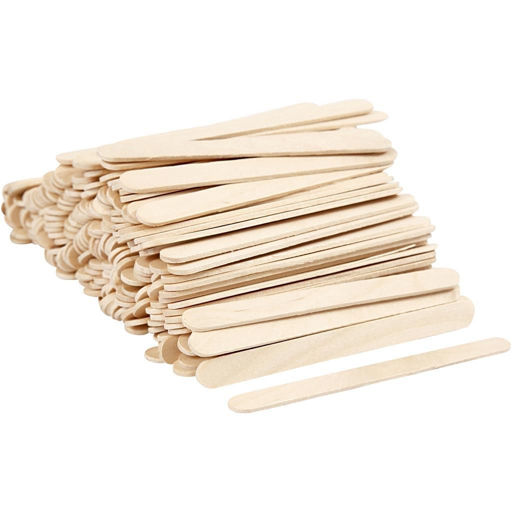 200 x Birch Wood Medium Lightweight Sticks For Ice Lolly Decoration Crafts 11.5 cm - Home - Crafts