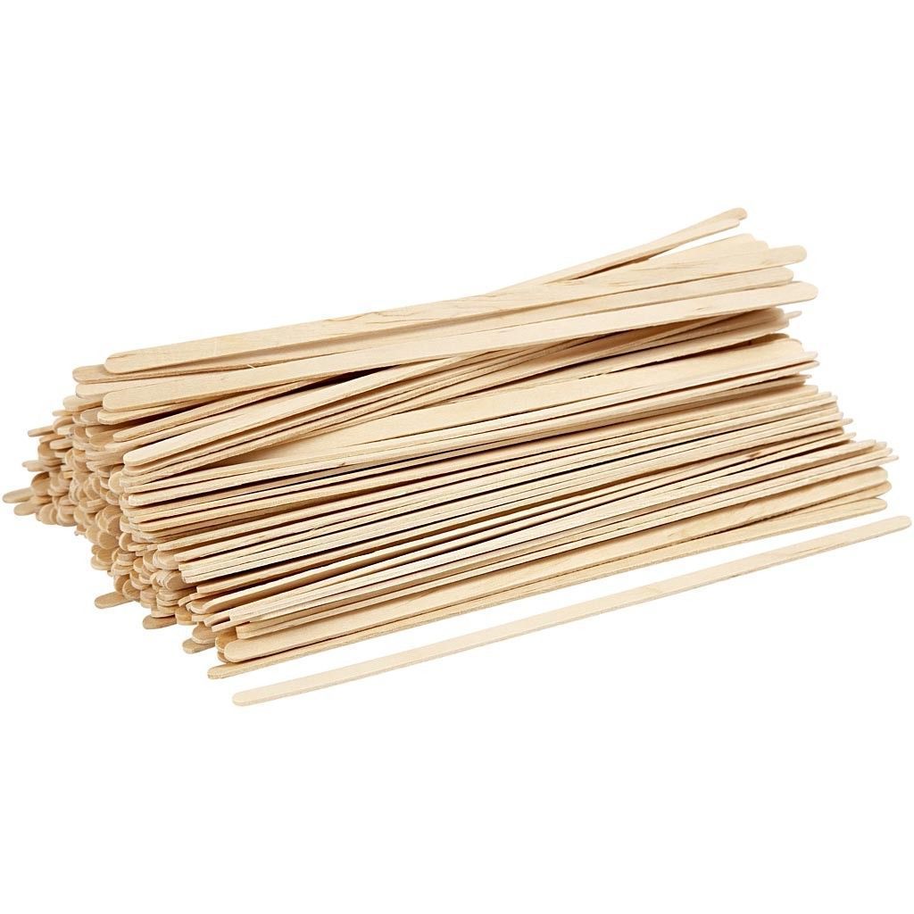 200 x Birch Wood Thin Long Sticks For Ice Lolly Decoration Crafts 19 cm - Home - Crafts