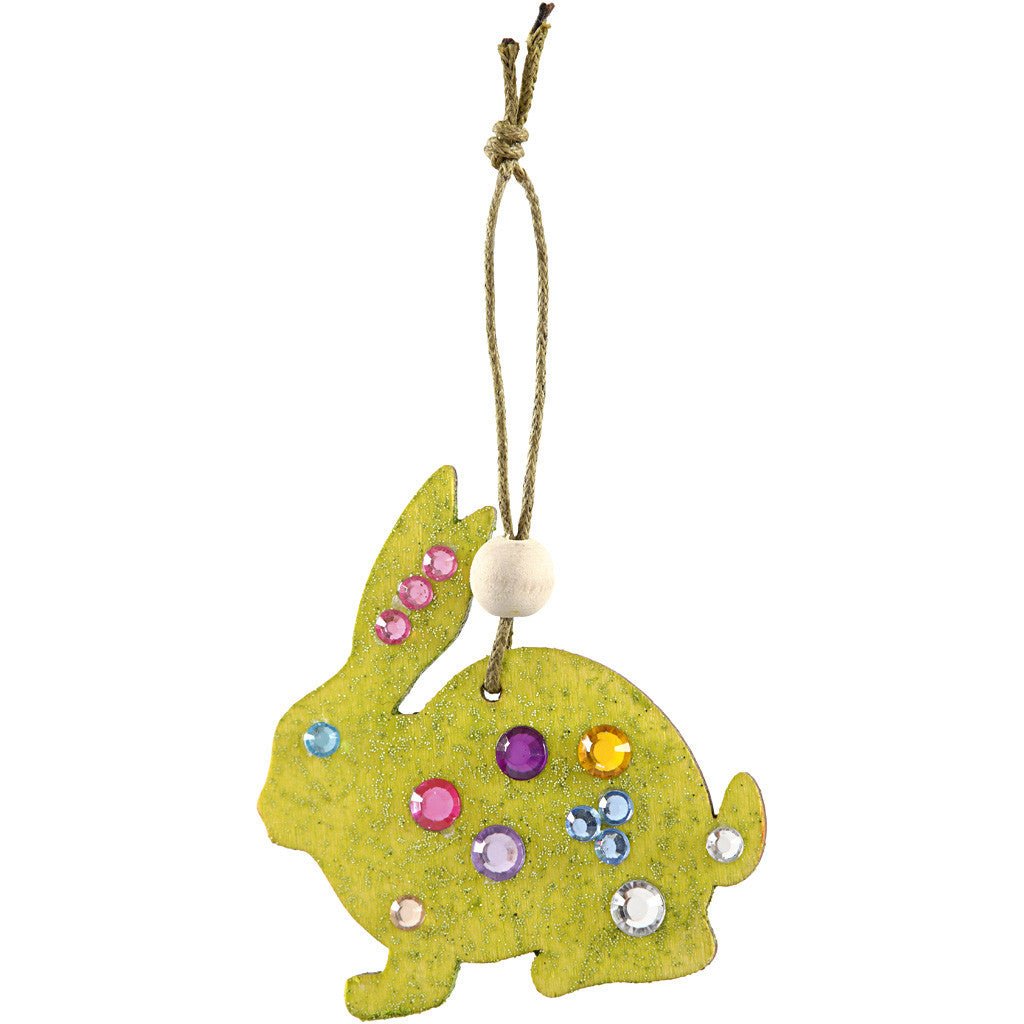 200 x Wooden Assorted Ornament With String Decoration Animals Figures Crafts - Rabbits Hens Eggs - Home - Crafts