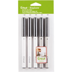 5 x Cricut Explore Multi Pen Set Black Different Styles Sizes Craft Decorations