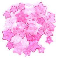 Trimits Mini Craft Transparent Star Buttons - Pink Shades - Hobby & Crafts