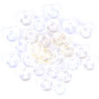 Trimits Mini Craft Transparent Round Buttons - White Shades - Hobby & Crafts