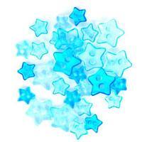 Trimits Mini Craft Transparent Star Buttons - Turquoise Shades - Hobby & Crafts