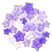 Trimits Mini Craft Transparent Star Buttons - Purple Shades - Hobby & Crafts