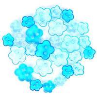 Trimits Mini Craft Transparent Flowers Buttons - Turquoise Shades - Hobby & Crafts