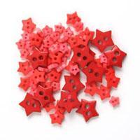 Trimits Mini Craft Stars Buttons - Red Shades - Hobby & Crafts