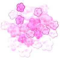Trimits Mini Craft Transparent Flowers Buttons - Pink Shades - Hobby & Crafts