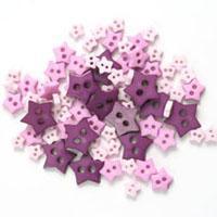 Trimits Mini Craft Stars Buttons - Purples Shades - Hobby & Crafts