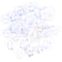 Trimits Mini Craft Transparent Flower Buttons - White Shades - Hobby & Crafts